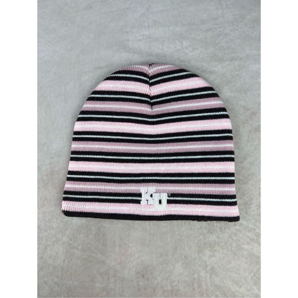 Y2K Kansas Jayhawks Fan Favorite Winter Beanie Cap Hat for Women - Picture 2 of 7